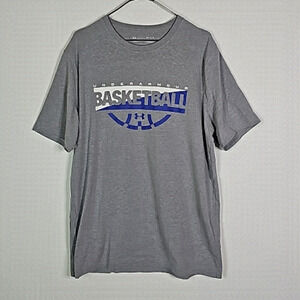 UNDER Armour heatgear medium gray loose fit basketball short sleeve shirt